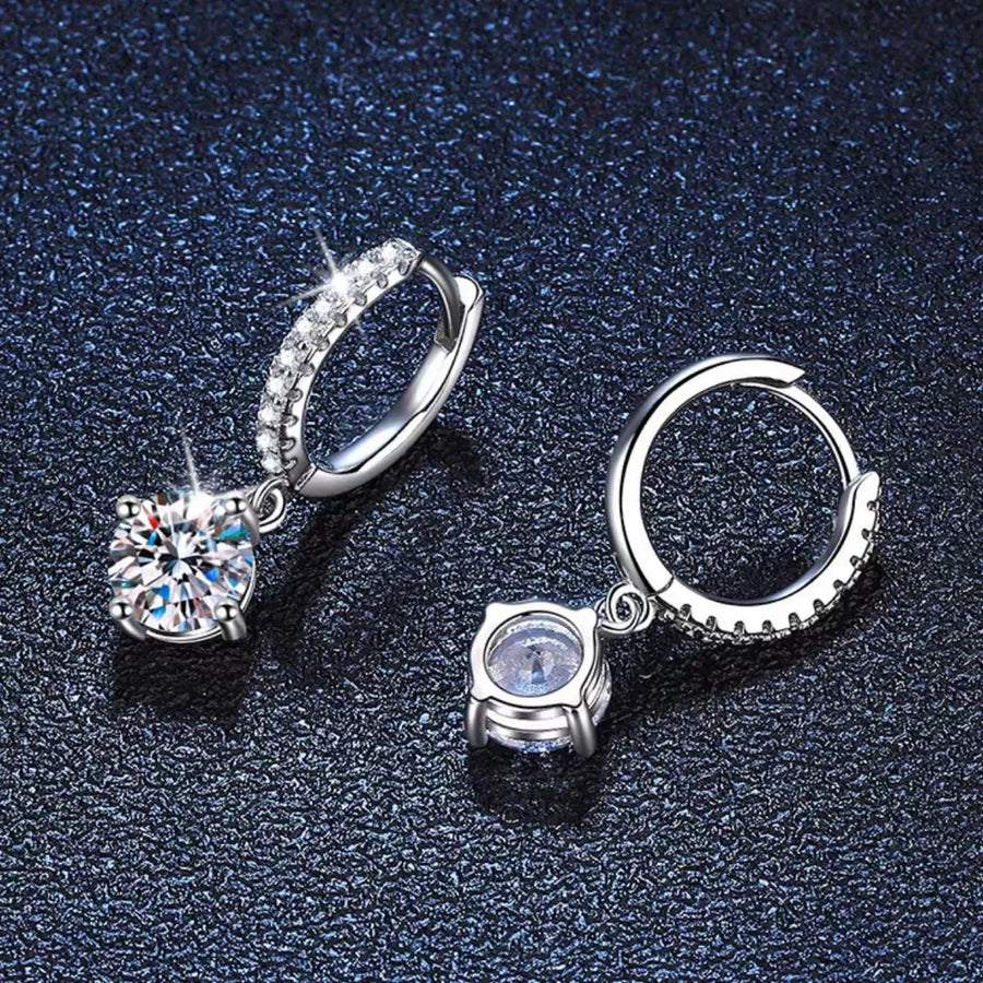 classic earrings in clear with not applicable