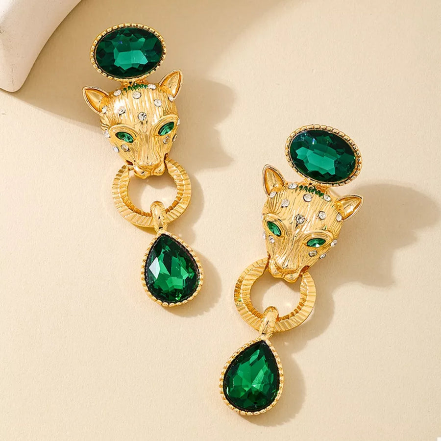 gold earrings with long and post-back