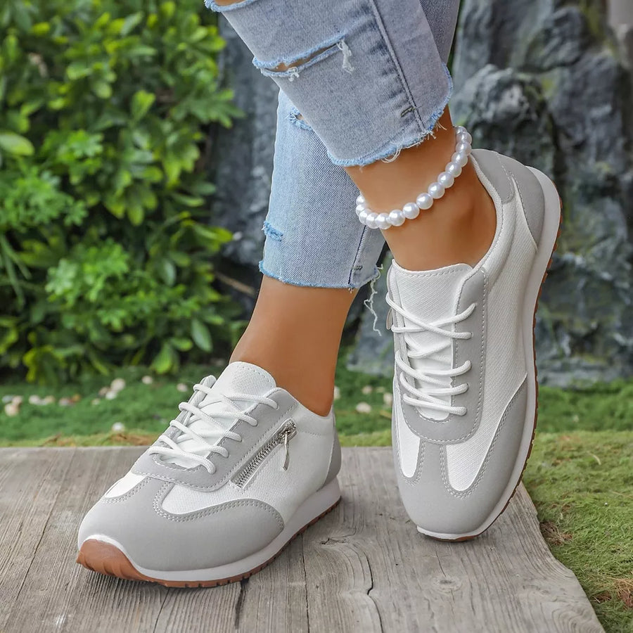 sneakers featuring color-block in tan with Polyester, Rubber Imported Size &amp texture