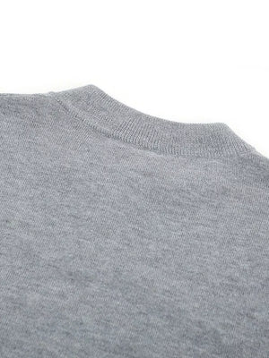 Grey Men's Short Sleeve Henley Knit Top