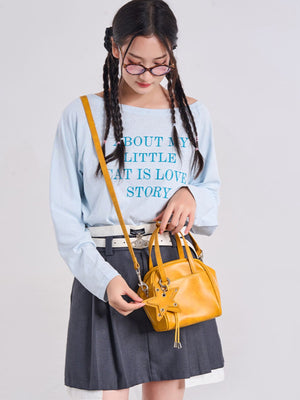 PU Leather Imported Size &amp crossbody bag in mustard yellow with structured silhouette