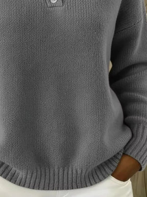 100% polyester Care instructions: Machine wash cold pullover sweater in Green with relaxed silhouette