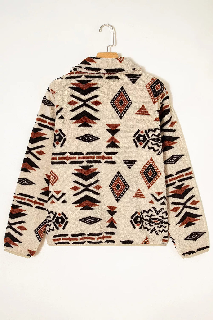 Aztec Print Fleece Snap Down Sweatshirt option 8