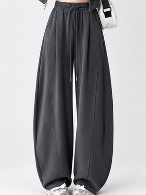 sweatpants in Navy-Spring And Fall-Tall with seam detail and full-length