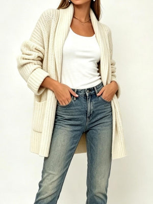 100% polyester Care instructions: Machine wash cold cardigan in Khaki with relaxed silhouette