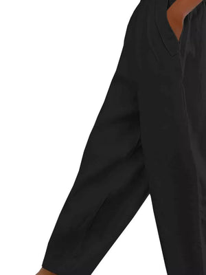 White Effortless Wide-leg Pocketed Pants