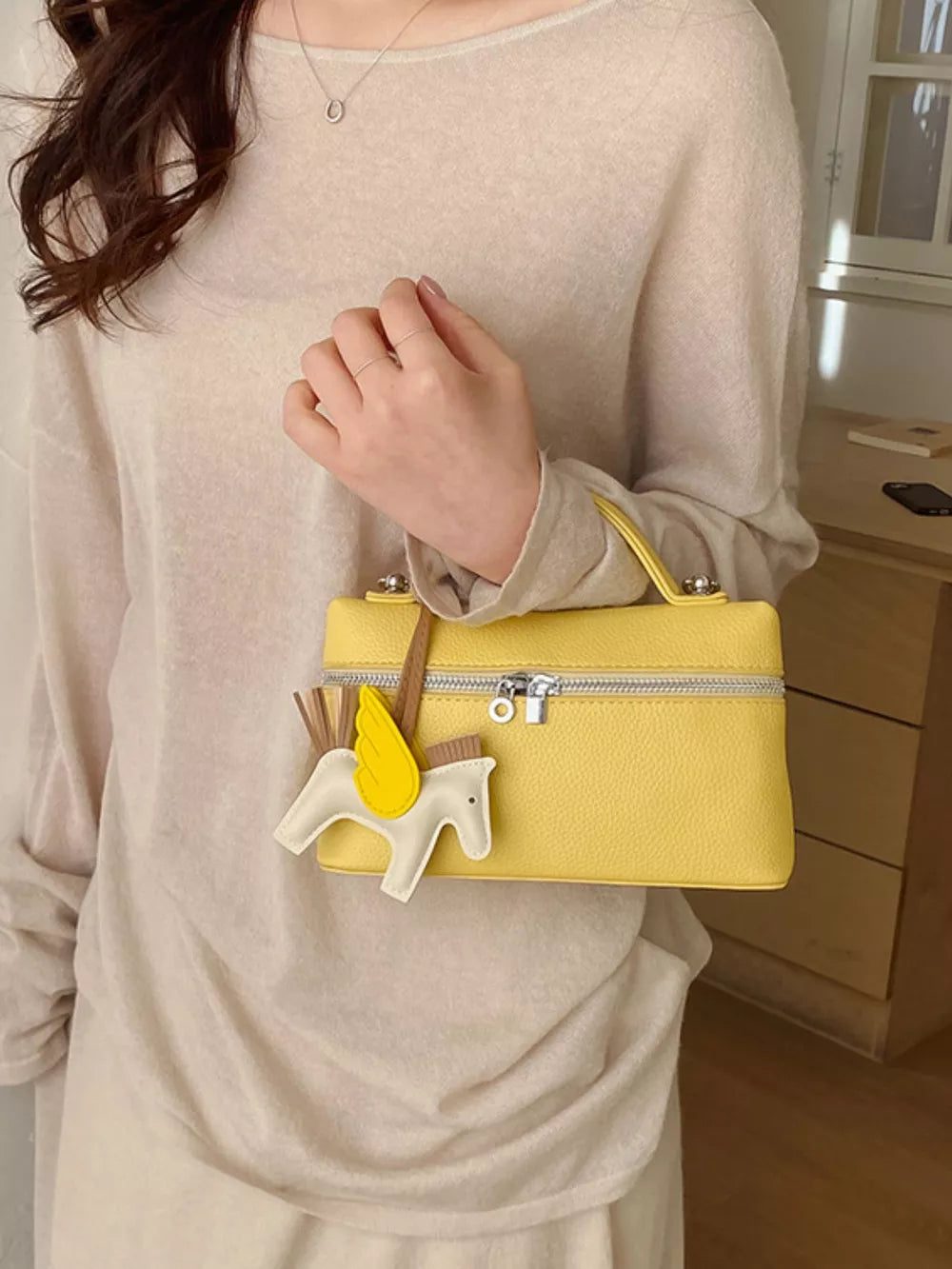 Yellow Adjustable Strap Crossbody Bag