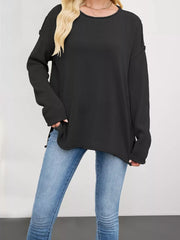 modern crewneck sweater in sky blue with crew neck