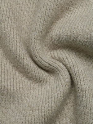Zip-up Dropped Shoulder Cardigan in Khaki with zipper