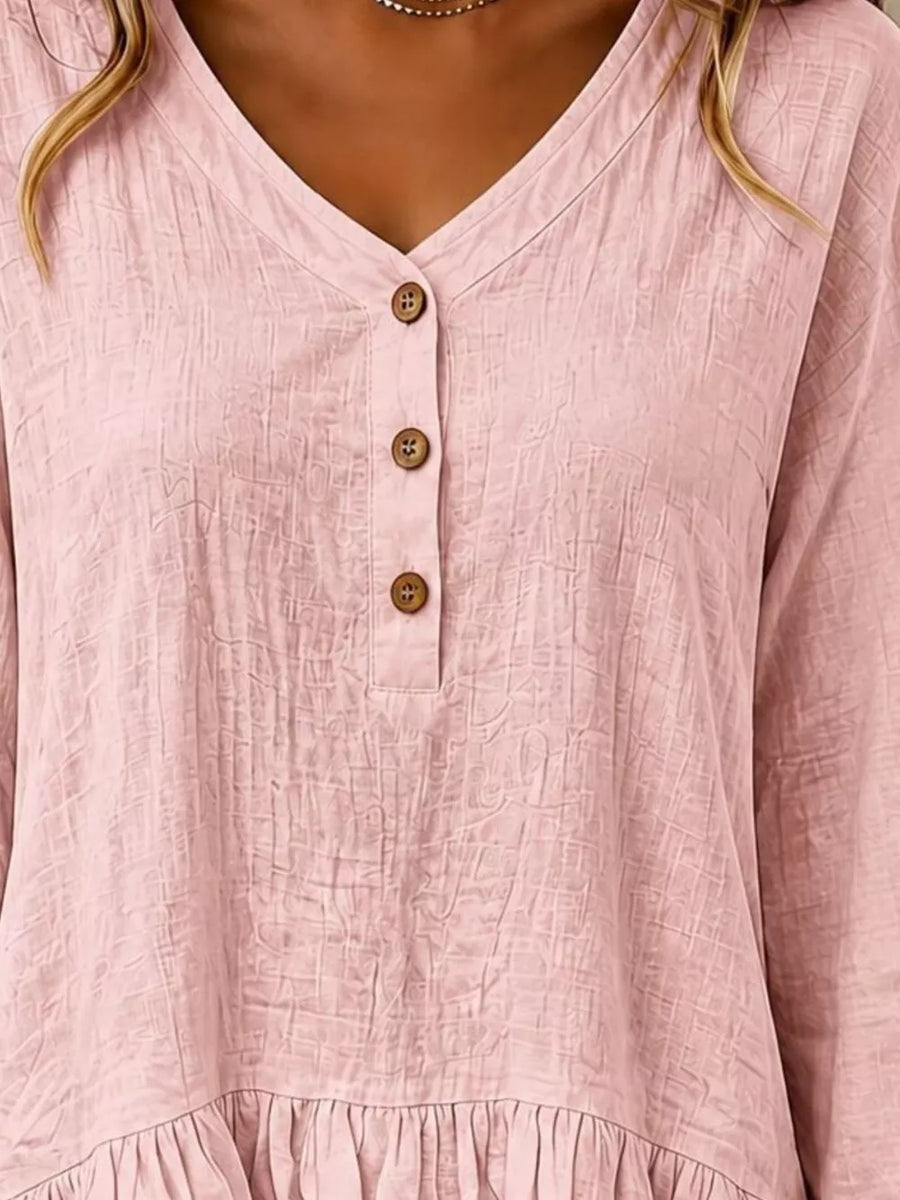 100% polyester Care instructions: Machine wash cold blouse in White with relaxed silhouette