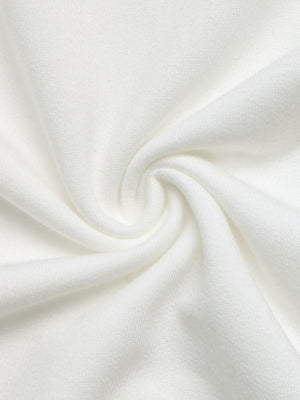 sweatshirt in White with openwork and hip-length