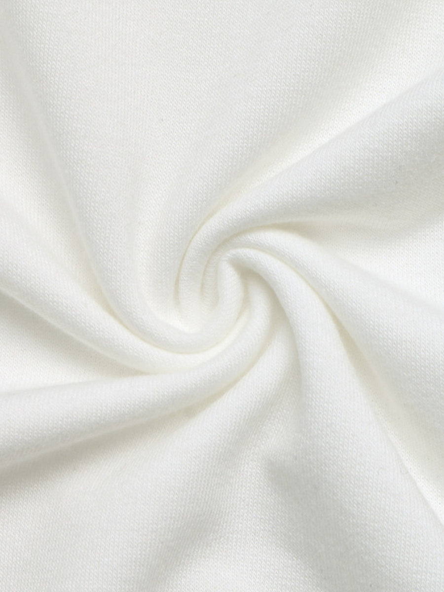 sweatshirt in White with openwork and hip-length