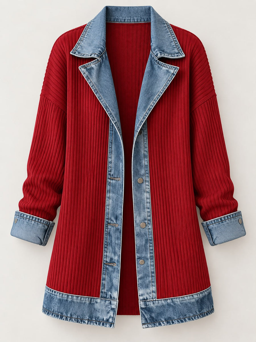 casual cardigan in black with collared
