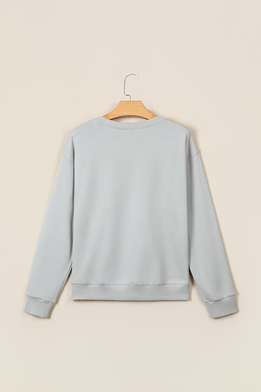 western pullover sweater in light pink with crew neck