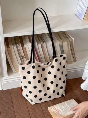 Cream with Polka Dot Shoulder Bag