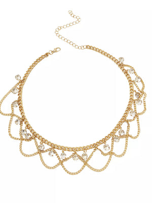 glam necklace in gold with n/a
