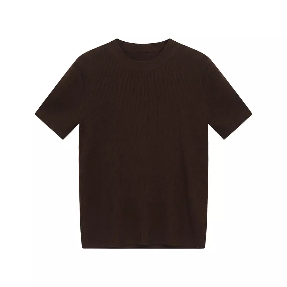 cream t-shirt with pullover and striped