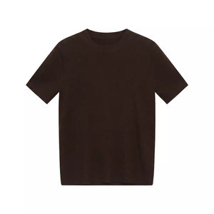 cream t-shirt with pullover and striped