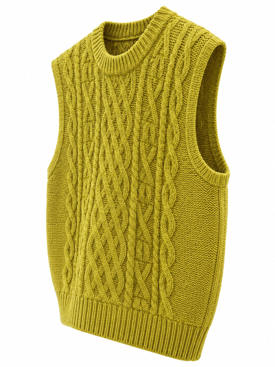 Polyester 50%&amp sweater vest in Gray with relaxed silhouette