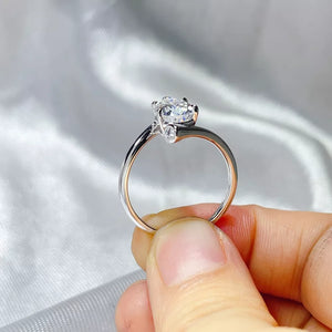 0.3 Carat Solitaire Moissanite Wrap Sterling Silver Ring option 6