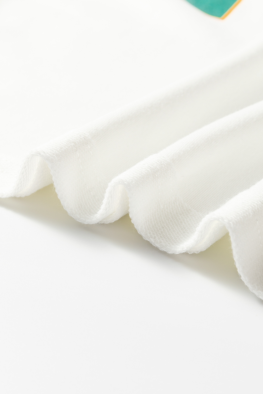 White Varsity-Inspired Raglan Sleeve Sweatshirt