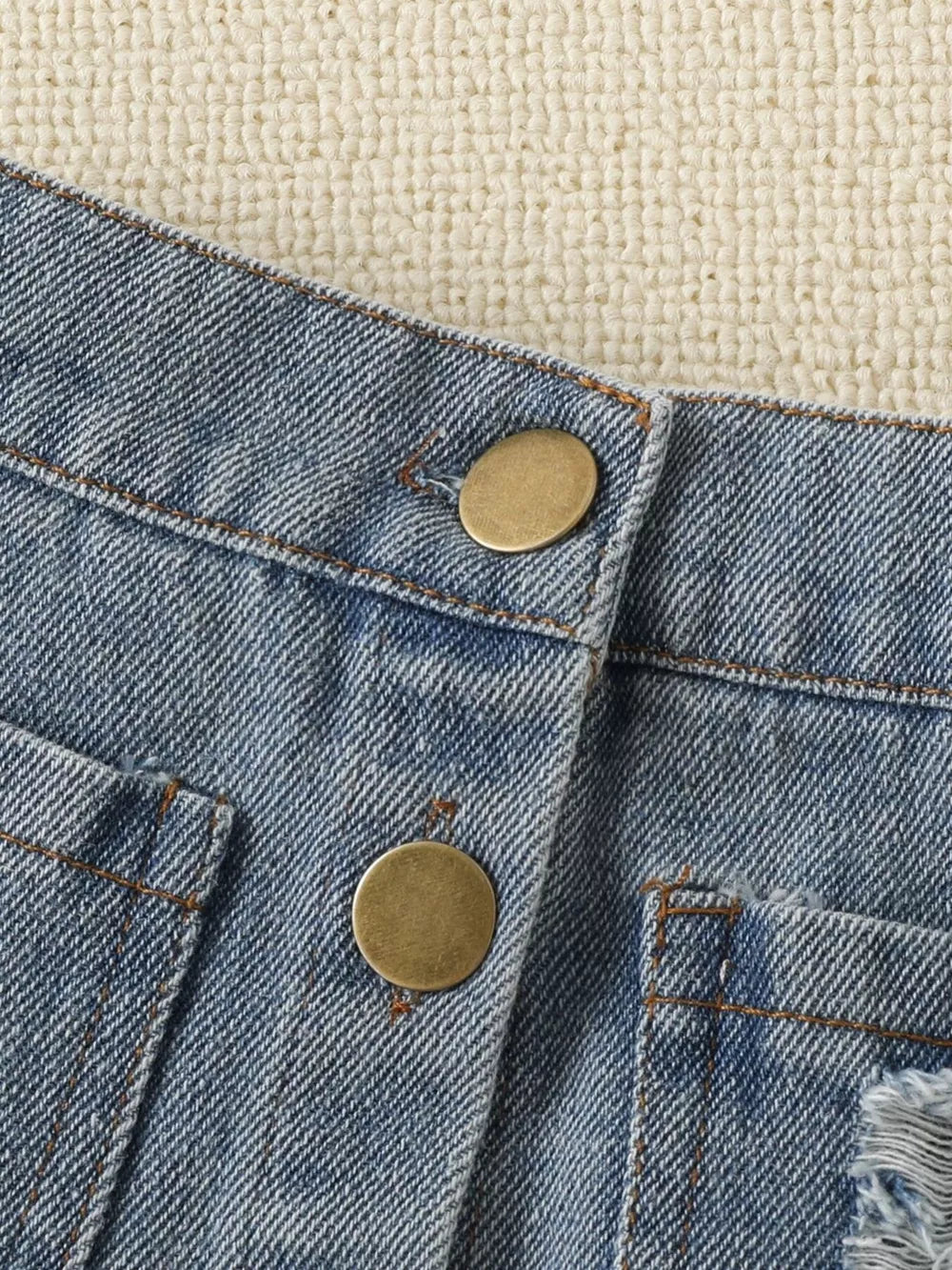 Children's Smocked Top And Denim Skirt Set option 5