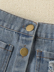 Children's Smocked Top And Denim Skirt Set option 5