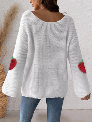 Black pullover sweater with hip-length and pullover