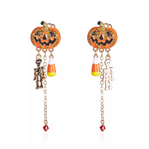 earrings featuring novelty in Sherbet with 18K Gold-Plated, Alloy, Resin, Copper, Rhinestone Care instructions: Avoid weari