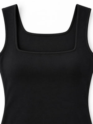 Light Blue tank top with waist-length and pullover