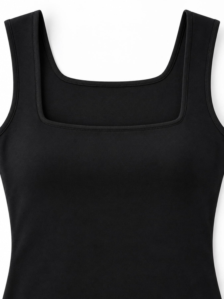 Light Blue tank top with waist-length and pullover