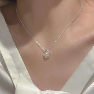 Freshwater Pearl,925 sterling silver Care instructions: Avoid wearing during exe necklace in Silver with fitted silhouette
