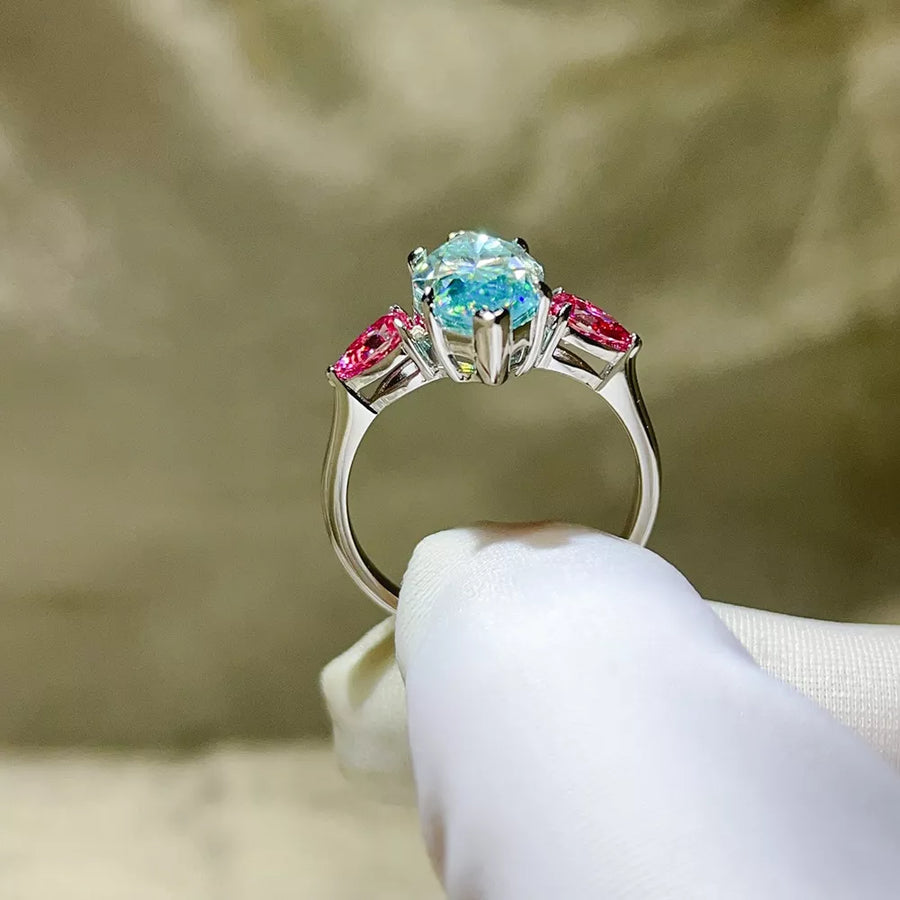 glam ring in hot pink with none