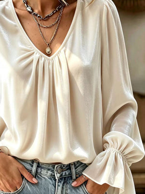 100% polyester Care instructions: Machine wash cold blouse in Dark Green with relaxed silhouette