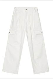 Light wide-leg cargo trousers with pleats and flap pockets