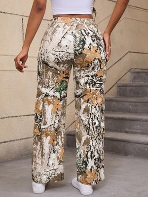 cargo pants featuring camo in Printed Color with 100% polyester Care instructions: Machine wash cold texture