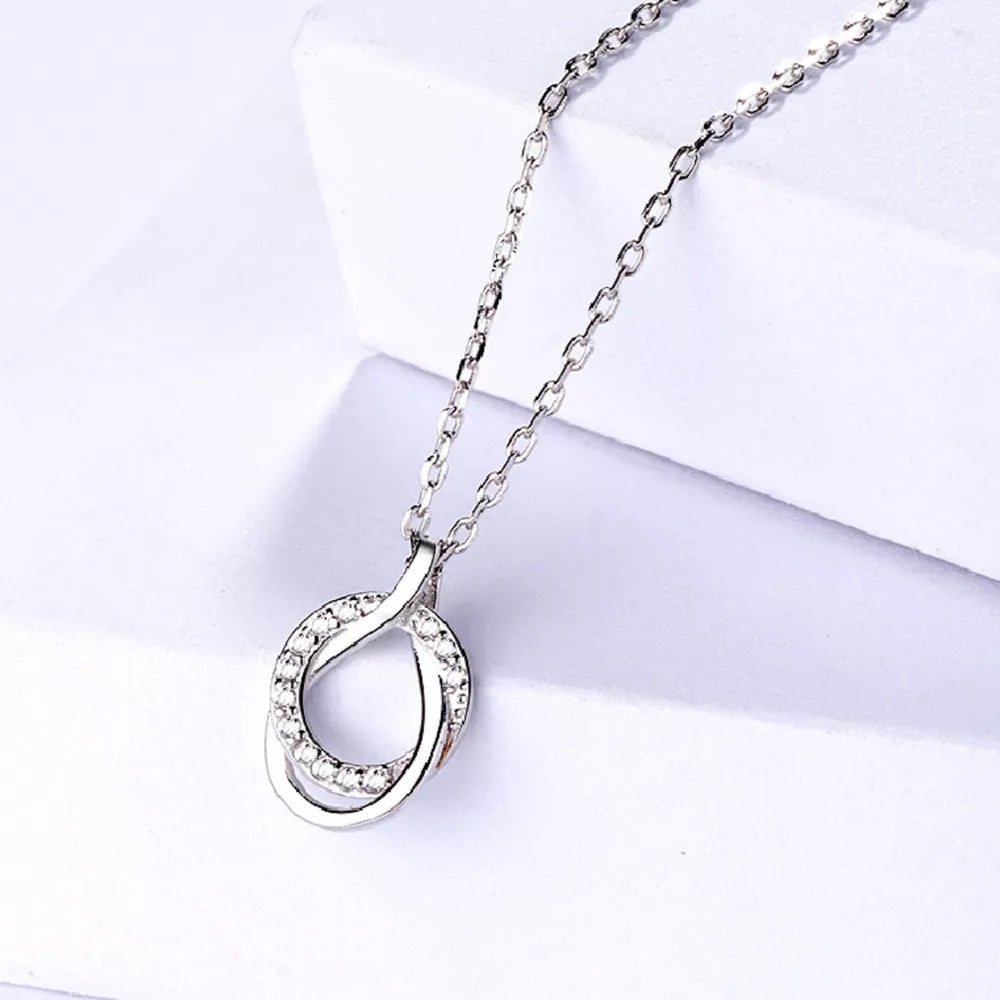 925 sterling silver,Zircon Care instructions: Avoid wearing during exercise, as necklace in clear with not applicable