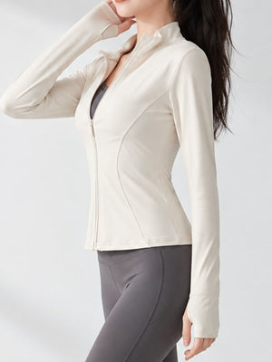 Slim-Fit Quick-Dry Active Jacket in Coastal Gray with lightweight