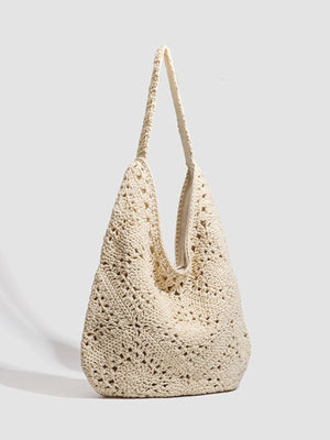 Off-white tote featuring hollow-out and crochet