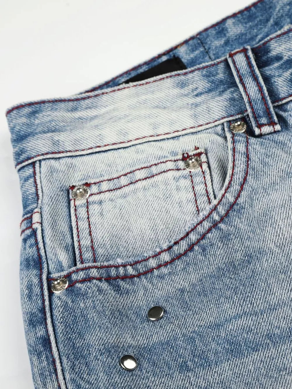 Men's Distressed Wide-leg Jeans option 9