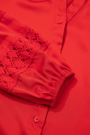 Scarlet relaxed blouse with v-neck
