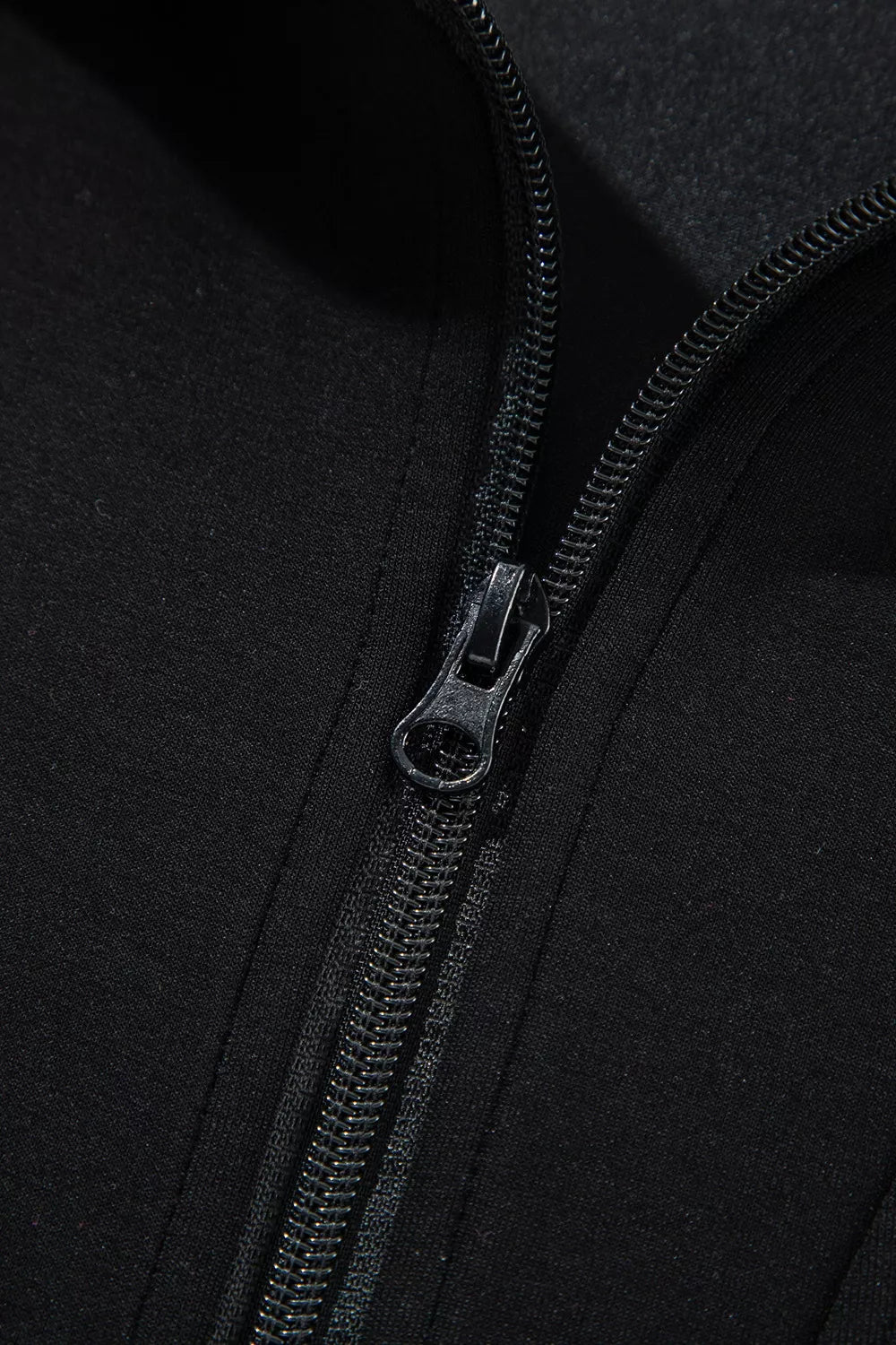 50% polyester, 45% viscose, 5% elastane Care instructions: Machine wash cold sweatshirt and sweatpants set in Black with