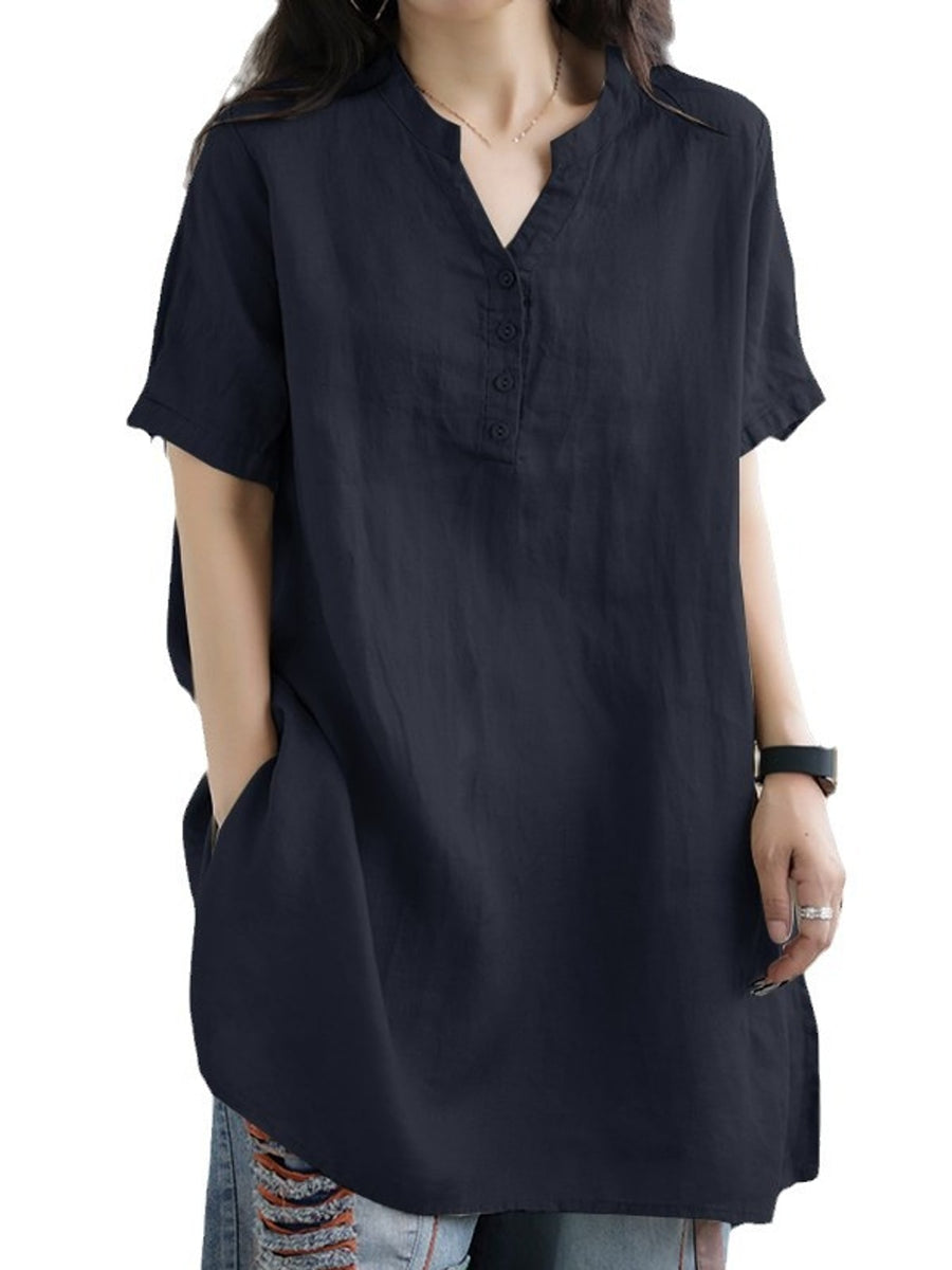 Yellowish Brown oversized blouse with collared