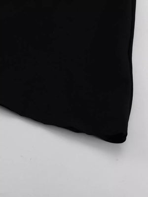 Black mini skirt with a flared hem