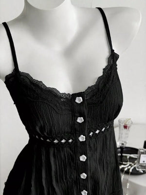 Black Lace Trim Cami