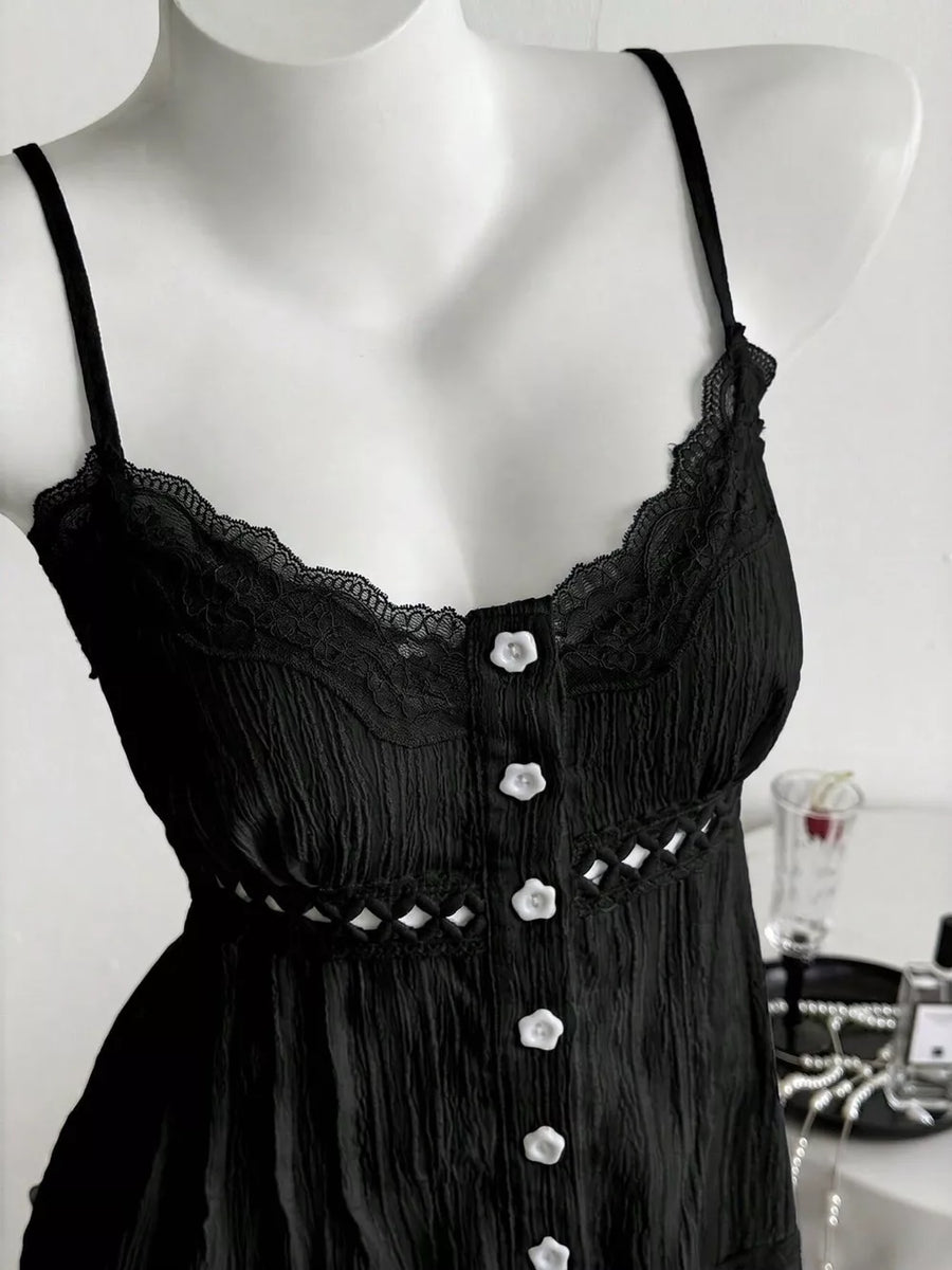 Black Lace Trim Cami