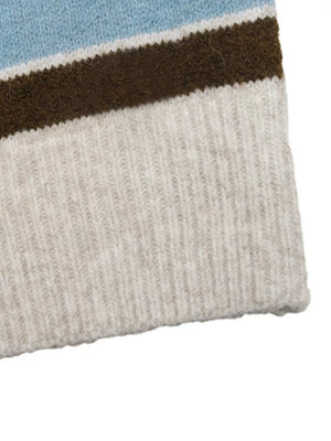 Striped Polo Collar Sweater option 10