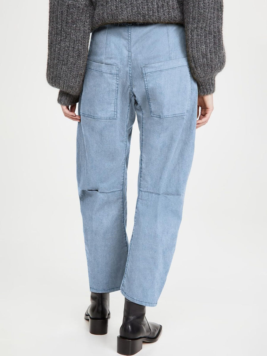 85% cotton, 15% polyester Care instructions: Machine wash cold wide-leg jeans in light blue with wide-leg silhouette