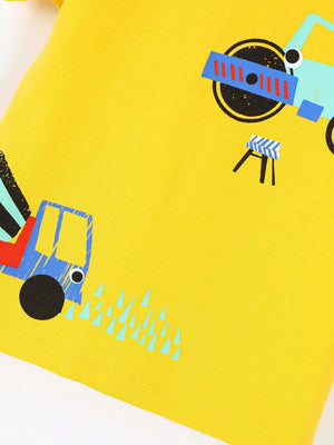 Children's Construction Truck Graphic T-shirt option 4