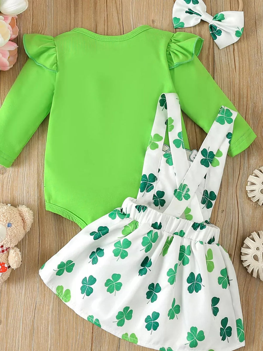 Children's Ruffled Long Sleeve Bodysuit & Dress Set option 6